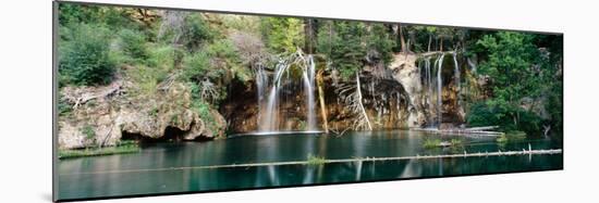Waterfall in a forest, Hanging Lake, White River National Forest, Colorado, USA-null-Mounted Photographic Print