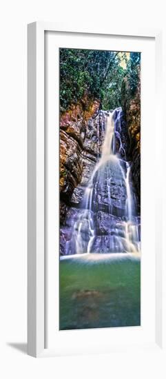 Waterfall in a Forest, La Mina Falls, Caribbean National Forest, Puerto Rico-null-Framed Photographic Print