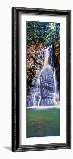 Waterfall in a Forest, La Mina Falls, Caribbean National Forest, Puerto Rico-null-Framed Photographic Print