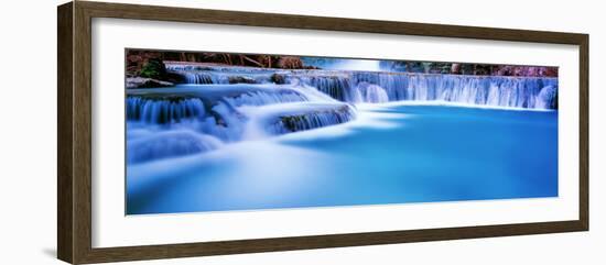 Waterfall in a forest, Mooney Falls, Havasu Canyon, Havasupai Indian Reservation, Grand Canyon N...-Panoramic Images-Framed Premium Photographic Print