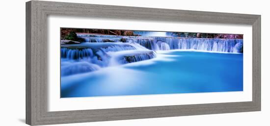 Waterfall in a forest, Mooney Falls, Havasu Canyon, Havasupai Indian Reservation, Grand Canyon N...-Panoramic Images-Framed Photographic Print