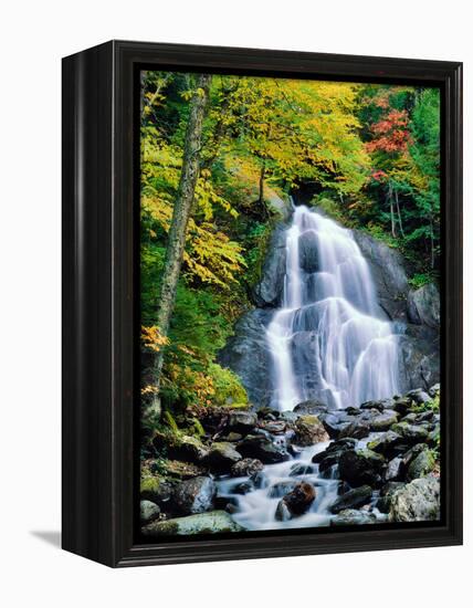 Waterfall in a forest, Moss Glen Falls, 3873 Route 100, Granville Reservation State Park, Granvi...-null-Framed Premier Image Canvas