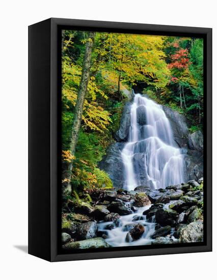 Waterfall in a forest, Moss Glen Falls, 3873 Route 100, Granville Reservation State Park, Granvi...-null-Framed Premier Image Canvas