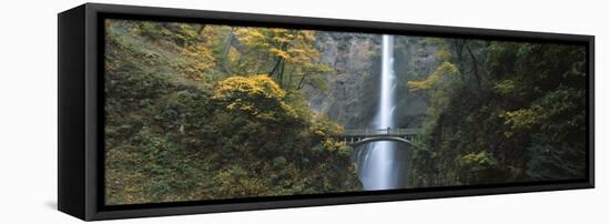 Waterfall in a Forest, Multnomah Falls, Columbia River Gorge, Multnomah County, Oregon, USA-null-Framed Premier Image Canvas