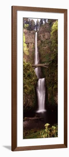 Waterfall in a Forest, Multnomah Falls, Columbia River Gorge, Oregon, USA-null-Framed Photographic Print