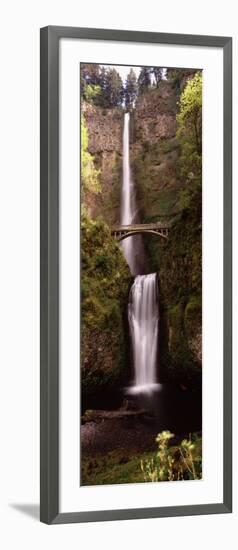 Waterfall in a Forest, Multnomah Falls, Columbia River Gorge, Oregon, USA-null-Framed Photographic Print