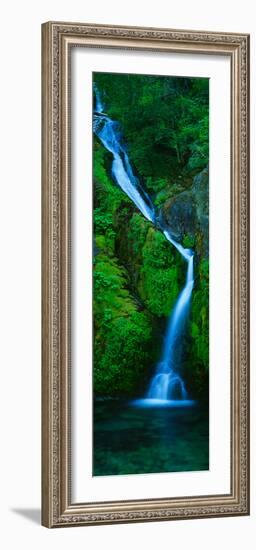 Waterfall in a Forest, Sullivan Falls, Opal Creek Wilderness, Oregon, USA-null-Framed Photographic Print