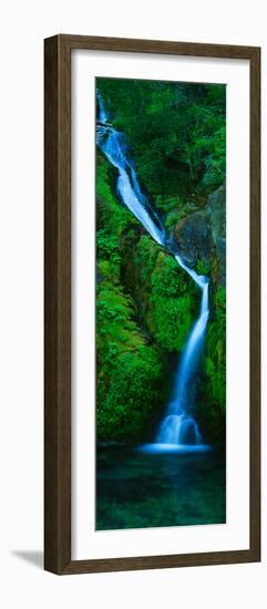 Waterfall in a Forest, Sullivan Falls, Opal Creek Wilderness, Oregon, USA-null-Framed Photographic Print