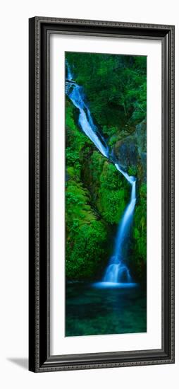 Waterfall in a Forest, Sullivan Falls, Opal Creek Wilderness, Oregon, USA-null-Framed Photographic Print