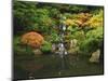 Waterfall in Autumn at the Portland Japanese Garden, Portland, Oregon, USA-Michel Hersen-Mounted Photographic Print