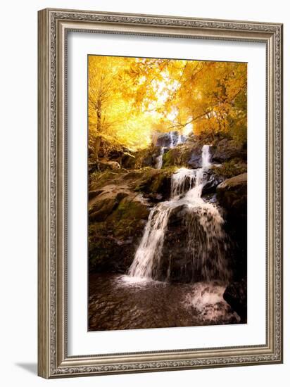 Waterfall in Autumn-Lantern Press-Framed Art Print