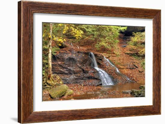 Waterfall In Autumn-5fishcreative-Framed Giclee Print