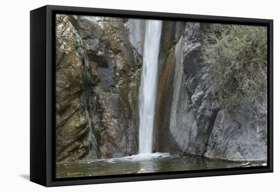 Waterfall in Fillmore Canyon of the Organ Mountains, Southern New Mexico-null-Framed Premier Image Canvas