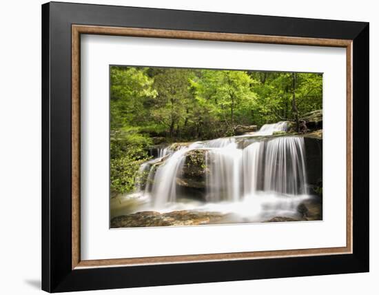 Waterfall in forest, Burden Falls, Shawnee National Forest, Saline County, Illinois, USA-Panoramic Images-Framed Photographic Print