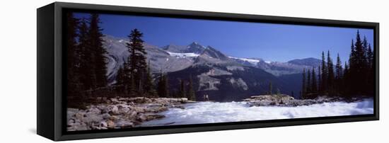 Waterfall in Forest, Twin Falls, Mt Balfour, Yoho Valley, Yoho National Park, Canada-null-Framed Premier Image Canvas