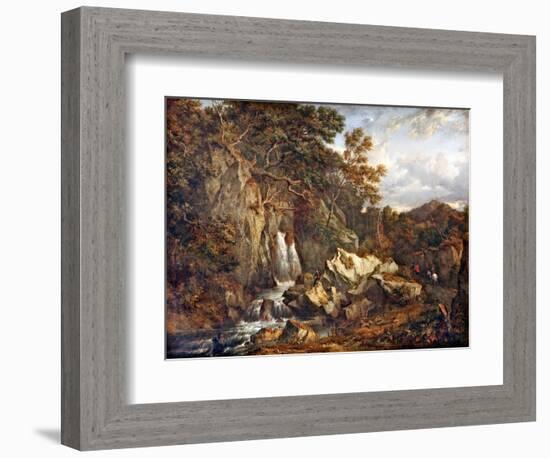 Waterfall in Glen Shira near Inverraray, 1822 (Oil on Canvas)-Patrick Nasmyth-Framed Giclee Print