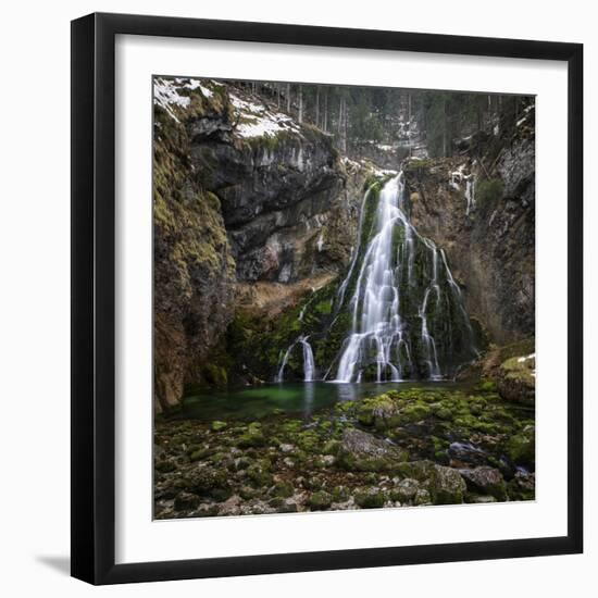 Waterfall in Golling, Salzburg, Austria-Dieter Meyrl-Framed Photographic Print