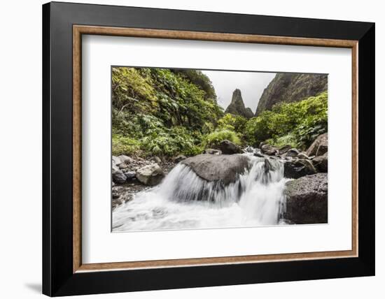 Waterfall in Iao Valley State Park, Maui, Hawaii, United States of America, Pacific-Michael Nolan-Framed Photographic Print