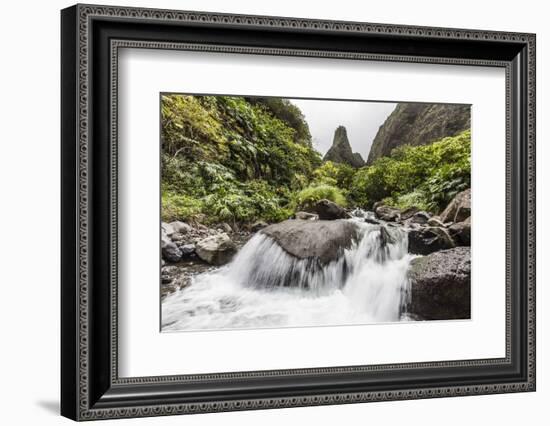 Waterfall in Iao Valley State Park, Maui, Hawaii, United States of America, Pacific-Michael Nolan-Framed Photographic Print