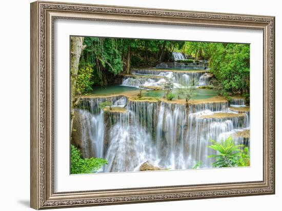 Waterfall in Kanchanaburi Province, Thailand-Pongphan Ruengchai-Framed Photographic Print