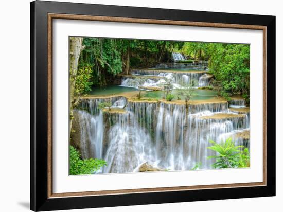 Waterfall in Kanchanaburi Province, Thailand-Pongphan Ruengchai-Framed Photographic Print