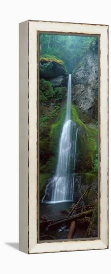 Waterfall in Olympic National Rainforest-null-Framed Stretched Canvas