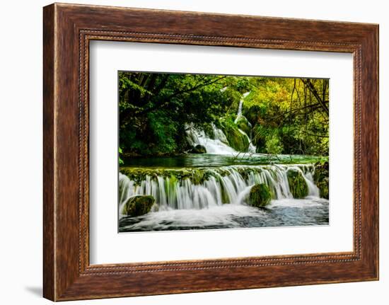 Waterfall in Plitvice Lakes National Park, UNESCO World Heritage Site, Croatia, Europe-Laura Grier-Framed Photographic Print