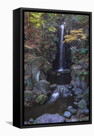 Waterfall in the gardens of the Narita Temple-Sheila Haddad-Framed Premier Image Canvas