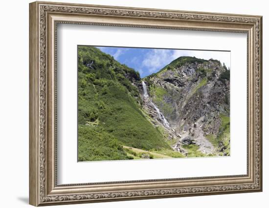 Waterfall in the Krumtal, Rauris, Pinzgau, Austria-Christian Zappel-Framed Photographic Print
