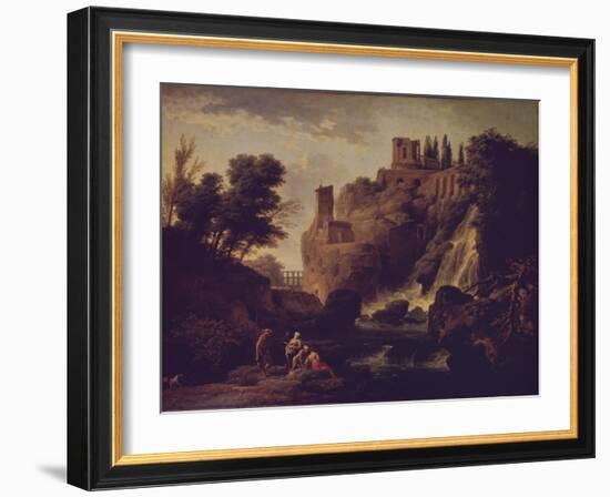 Waterfall in Tivoli, 1747-Claude Joseph Vernet-Framed Giclee Print