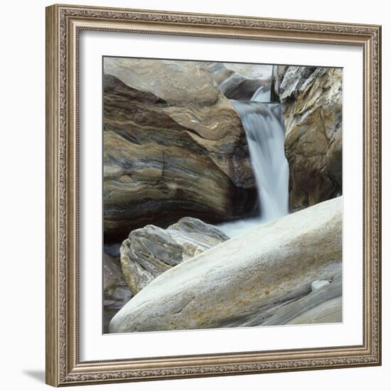 Waterfall in Verzasca Valley-Micha Pawlitzki-Framed Photographic Print