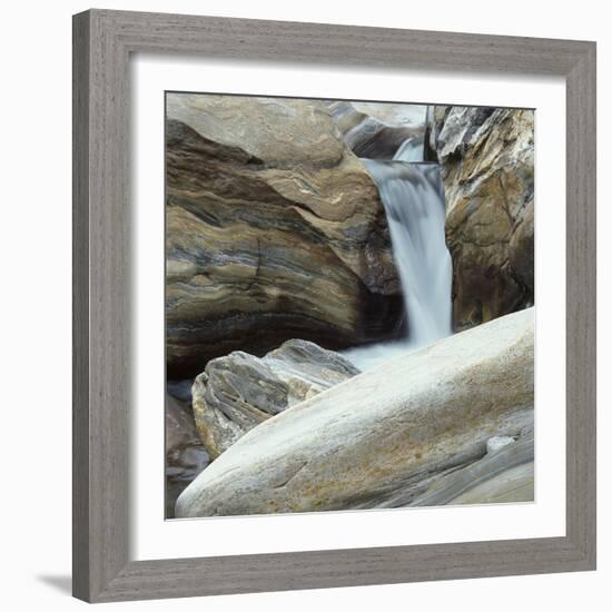 Waterfall in Verzasca Valley-Micha Pawlitzki-Framed Photographic Print