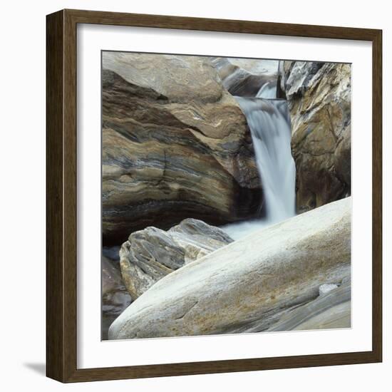 Waterfall in Verzasca Valley-Micha Pawlitzki-Framed Photographic Print