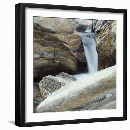 Waterfall in Verzasca Valley-Micha Pawlitzki-Framed Photographic Print