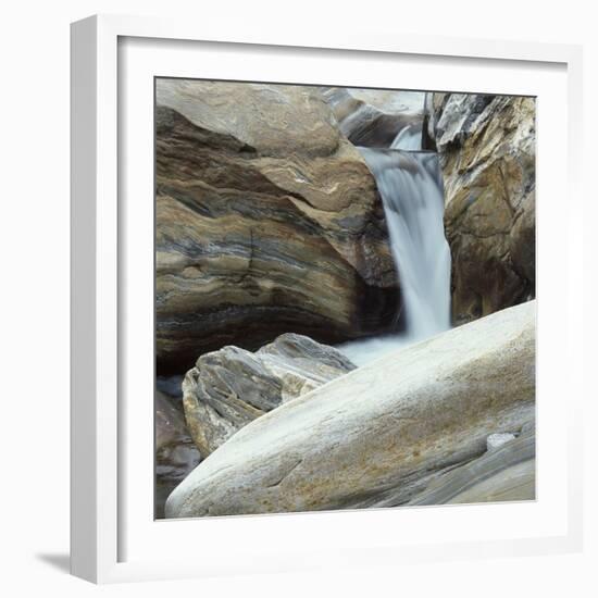 Waterfall in Verzasca Valley-Micha Pawlitzki-Framed Photographic Print