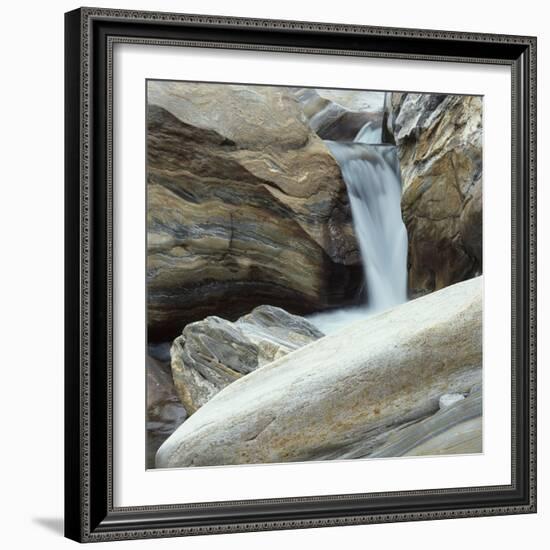 Waterfall in Verzasca Valley-Micha Pawlitzki-Framed Photographic Print
