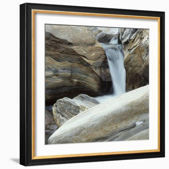 Waterfall in Verzasca Valley-Micha Pawlitzki-Framed Photographic Print