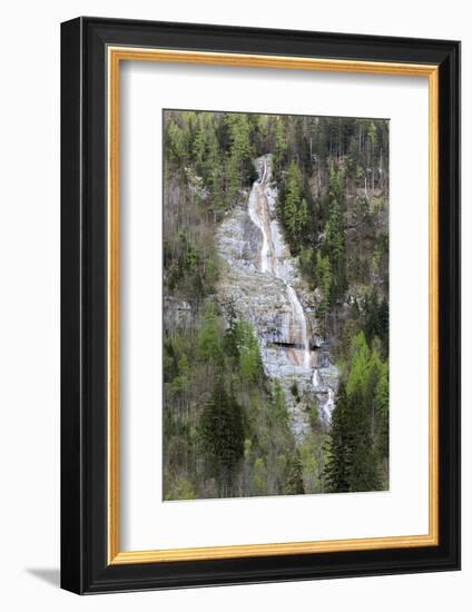 Waterfall Königsbach am Königssee, Berchtesgaden, Bavaria, Germany-Christian Zappel-Framed Photographic Print