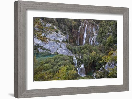 Waterfall (Kroat. Veliki Slap), Plitvice Lakes NP (Croatian: Nacionalni Park Plitvi?ka Jezera)-Karine Aigner-Framed Photographic Print