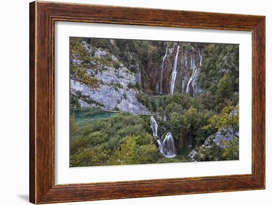 Waterfall (Kroat. Veliki Slap), Plitvice Lakes NP (Croatian: Nacionalni Park Plitvi?ka Jezera)-Karine Aigner-Framed Photographic Print