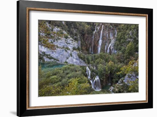 Waterfall (Kroat. Veliki Slap), Plitvice Lakes NP (Croatian: Nacionalni Park Plitvi?ka Jezera)-Karine Aigner-Framed Photographic Print