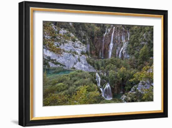 Waterfall (Kroat. Veliki Slap), Plitvice Lakes NP (Croatian: Nacionalni Park Plitvi?ka Jezera)-Karine Aigner-Framed Photographic Print