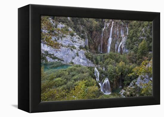 Waterfall (Kroat. Veliki Slap), Plitvice Lakes NP (Croatian: Nacionalni Park Plitvi?ka Jezera)-Karine Aigner-Framed Premier Image Canvas