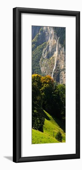 Waterfall, Lauterbrunnen Valley, Wengen, Lauterbrunnen, Interlaken-Oberhasli, Bernese Oberland-null-Framed Photographic Print