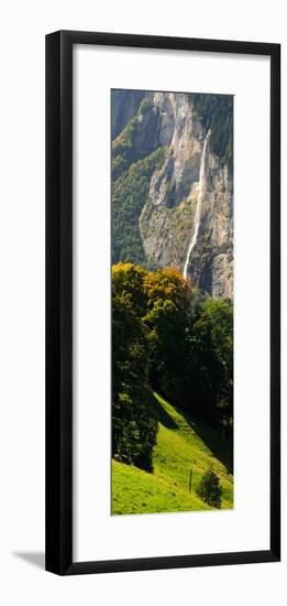 Waterfall, Lauterbrunnen Valley, Wengen, Lauterbrunnen, Interlaken-Oberhasli, Bernese Oberland-null-Framed Photographic Print