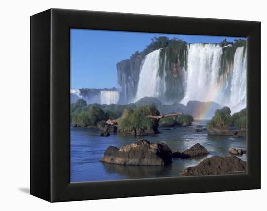 Waterfall Named Iguassu Falls, Formerly Known as Santa Maria Falls, on the Brazil Argentina Border-Paul Schutzer-Framed Premier Image Canvas