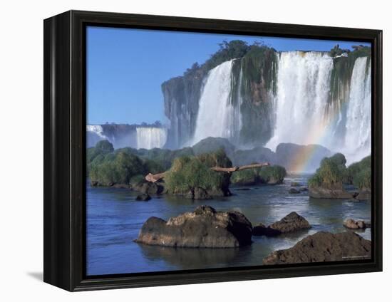 Waterfall Named Iguassu Falls, Formerly Known as Santa Maria Falls, on the Brazil Argentina Border-Paul Schutzer-Framed Premier Image Canvas
