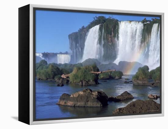 Waterfall Named Iguassu Falls, Formerly Known as Santa Maria Falls, on the Brazil Argentina Border-Paul Schutzer-Framed Premier Image Canvas