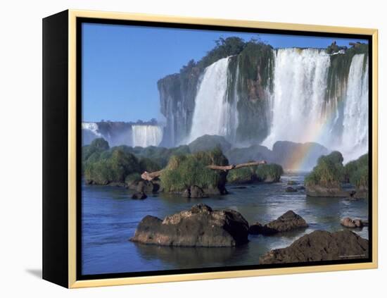 Waterfall Named Iguassu Falls, Formerly Known as Santa Maria Falls, on the Brazil Argentina Border-Paul Schutzer-Framed Premier Image Canvas