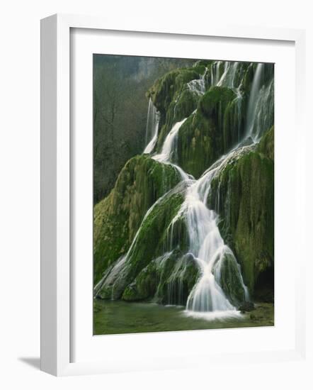 Waterfall Near Beaumes Les Messieurs in the Jura, Franche Comte, France, Europe-Michael Busselle-Framed Photographic Print